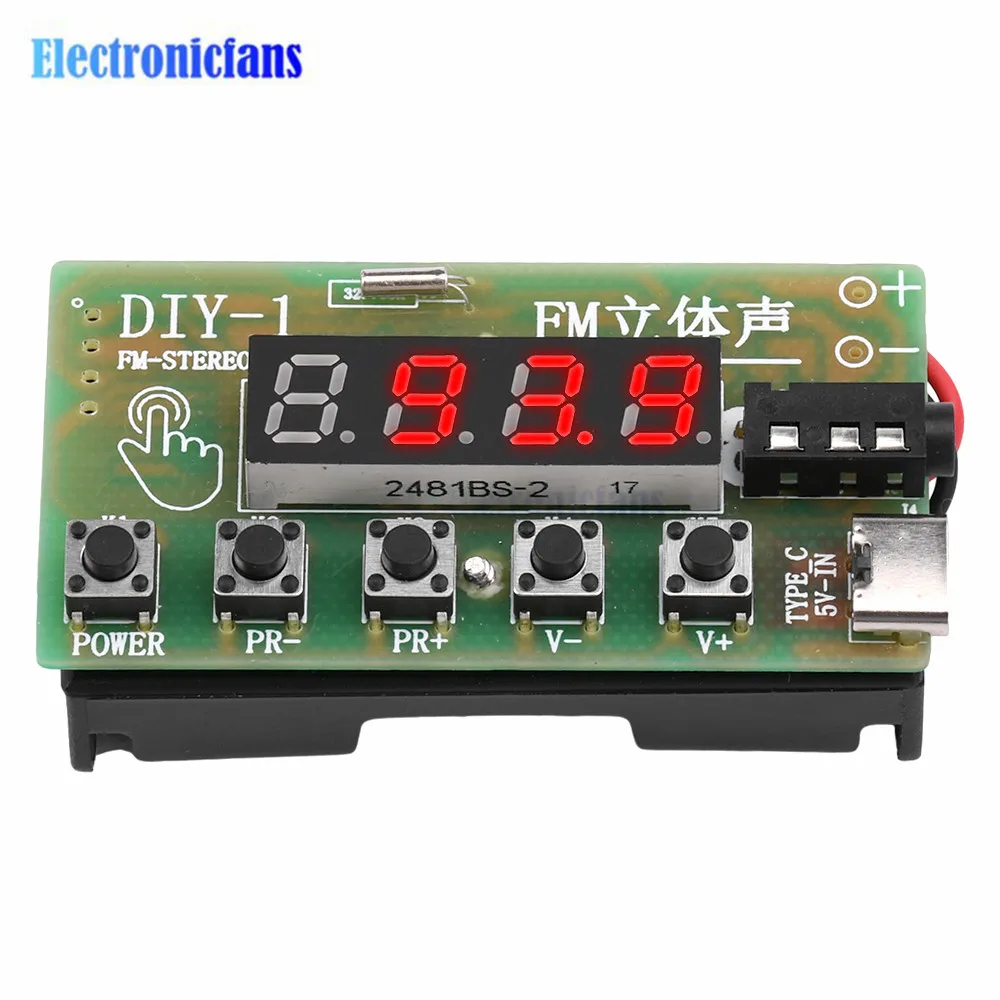 87-108mhz AM/FM střední vlna FM dva pás stereo digitální tuningu stroj sluchátka rádio modul souprava DIY výroba výuka produkt