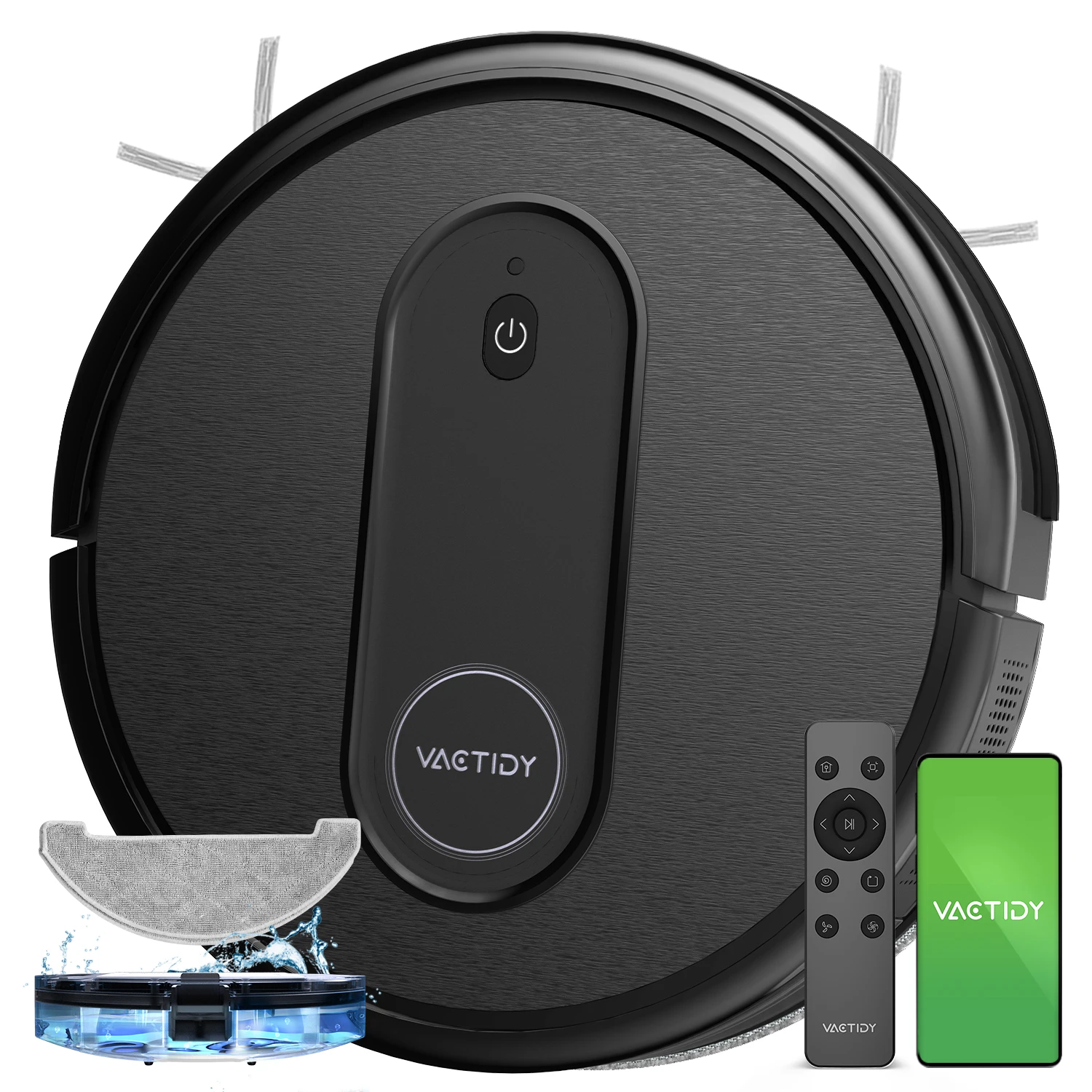 Vactidy T7 Robot Vacuum and Mop, WiFi/App/Alexa/Siri Control, 2 in 1 Watertank & Dustbin, Self-Charging,Ideal for Hard Floor