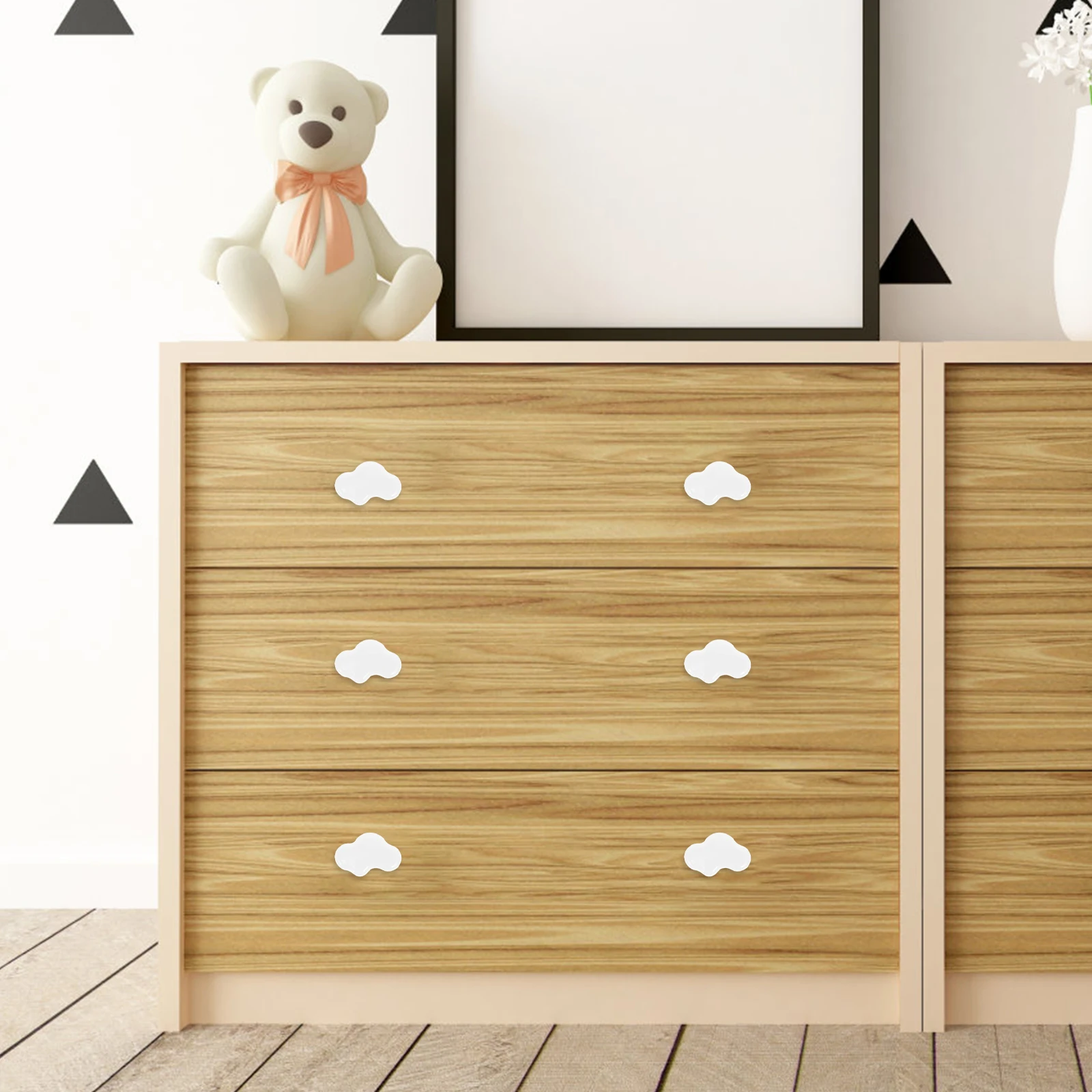 

1Set Ceramic Cloud Handle Cartoon Drawer Knobs Cabinet Pull Wardrobe Door Knob Decorative Furniture Accessory Room