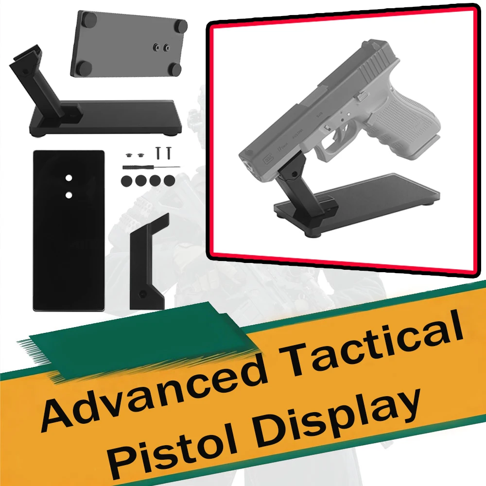 

Advanced Tactical Pistol Display Stand Universal Toy Pistol Base ABS Handgun Mount for Military Fans Collection Display