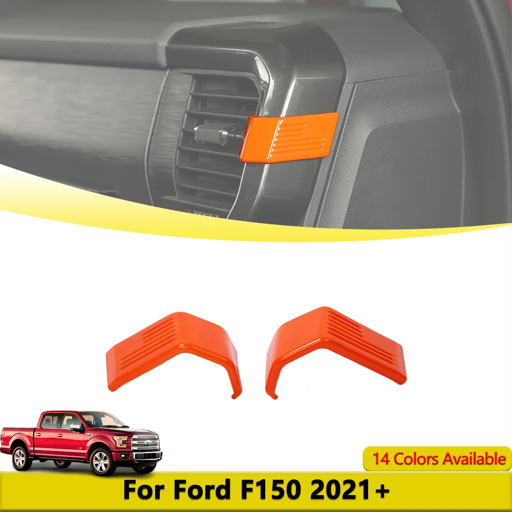 

Front Center Console Side AC Vent Outlet Decoration Cover Trim for Ford F150 2021-2023 Car Interior Accessories ABS Sticker Kits