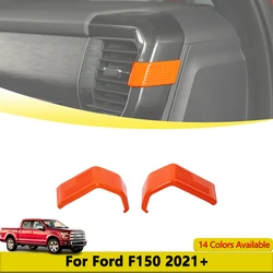 Front Center Console Side AC Vent Outlet Decoration Cover Trim for Ford F150 2021-2023 Car Interior Accessories ABS Sticker Kits