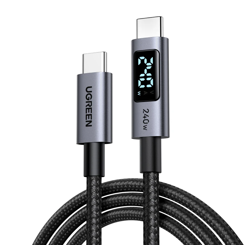 UGREEN USB-C-kabel 240 W digitaal scherm PD3.1 Type-C-snoer voor laptop MacBook iPhone 17 Samsung S25 Xiaomi oplader snel - afbeelding 2