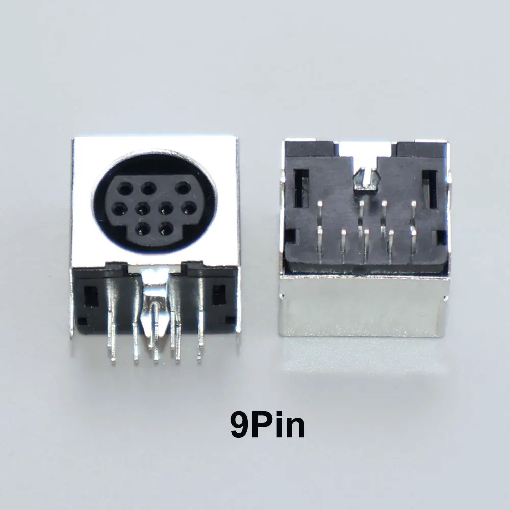 10 stks Terminal Audio Video Din Vrouwelijke Socket Connector S-video PCB Mount 3/4/5/6/8/9Pin Zilver Tone PS2 Circulaire DIN Micro Jack
