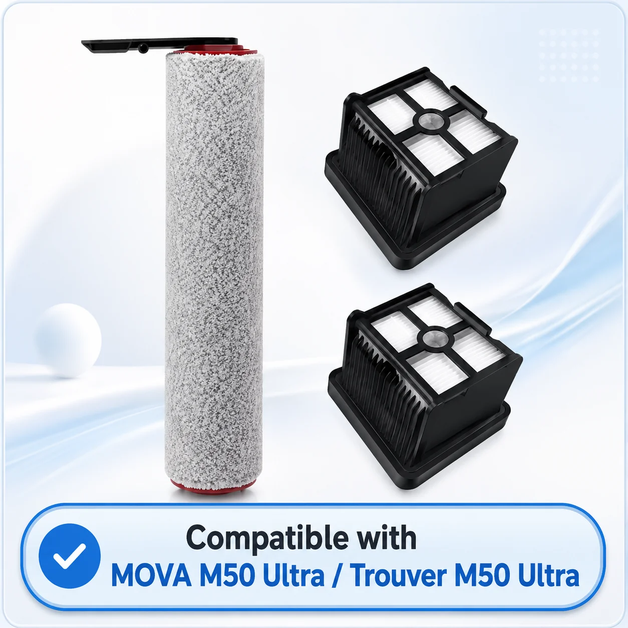 Compatible For Mova M50 Ultra / Trouver M50 Ultra Replacement Accessories HEPA Filter Main Rush Spare Parts