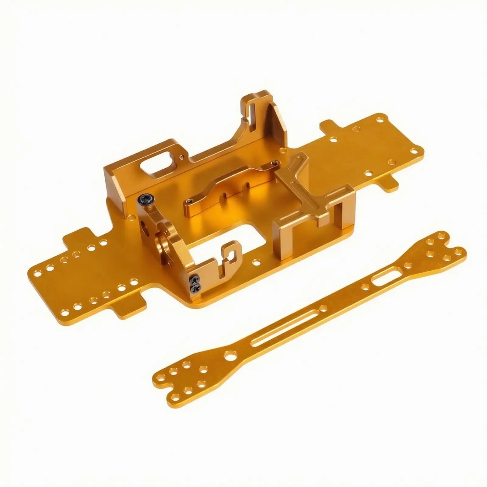 RC Car Upgrade Part Anodized 1/28 RC Car Aluminum Chassis Rigid