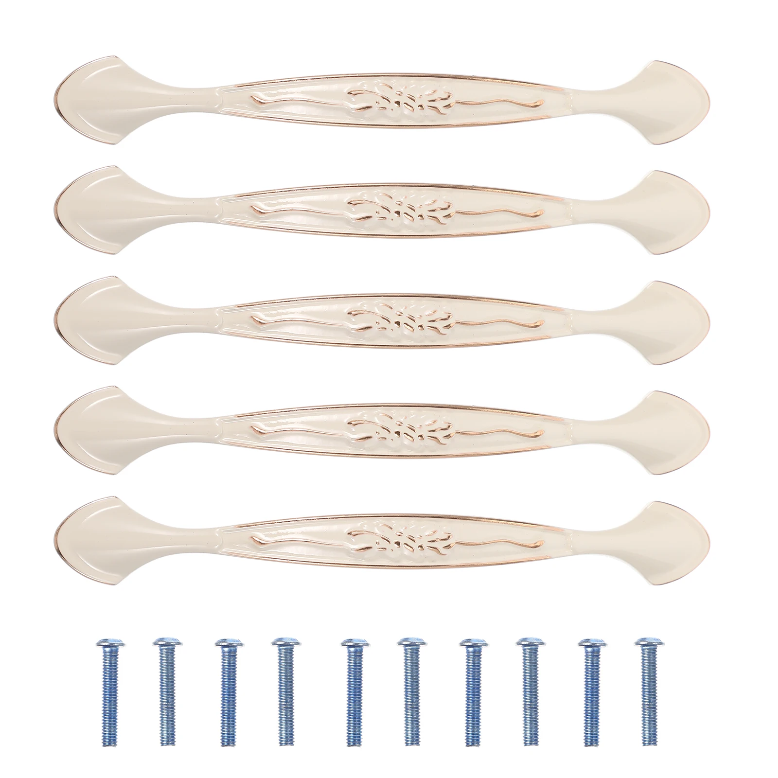 

5 Pcs Cabinet Handle Indoor Handles Drawer Pull Cupboard Unique Design Zinc Alloy for Wardrobe Easy to Install