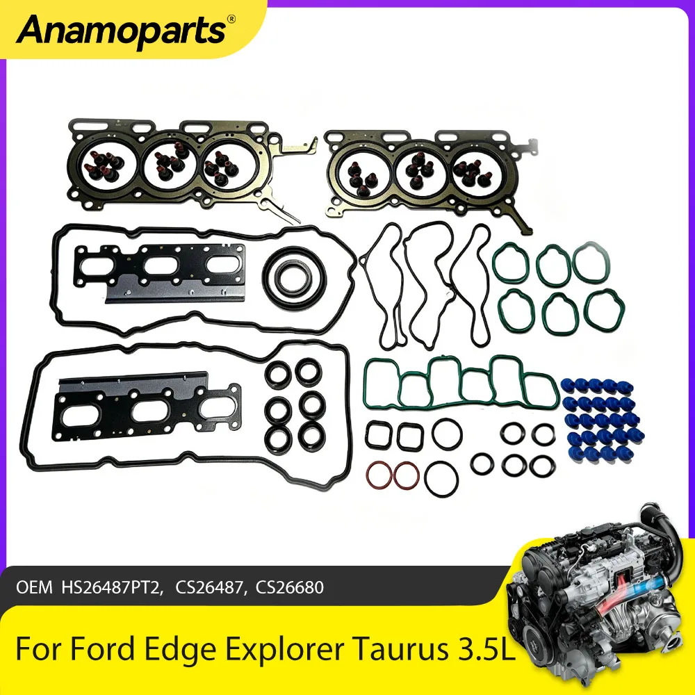 Engine Parts Cylinder Full Head Gasket Set Fit 3.5 L For Ford Edge Explorer Flex Taurus 3.5L V6 Gas HS26487PT-2