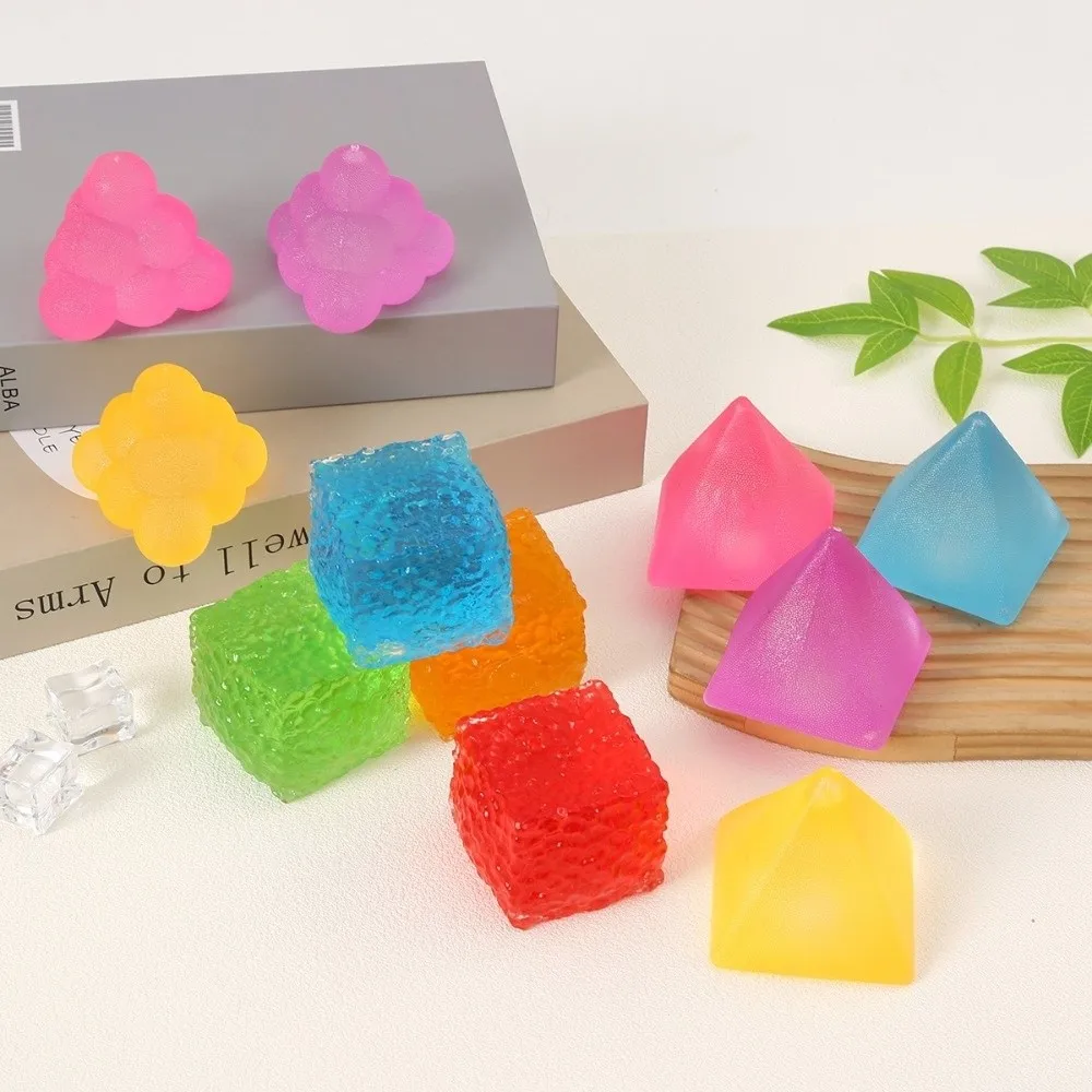 New Ice Cube Squeeze Toy Maltose Slow Rebound Square Fidget Toy Stress Relief Pinch Toy Kids