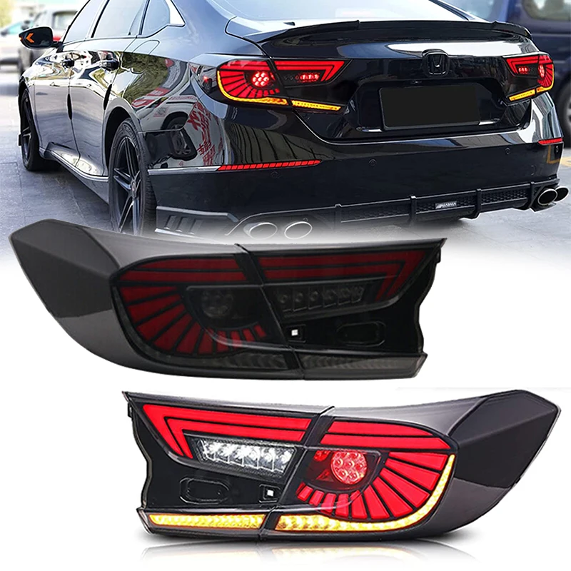

Car LED Tail Lights Taillight For Honda Accord 10 2018 2019 Rear Lamp DRL + Dynamic Turn Signal + Reverse Light + Brake LED