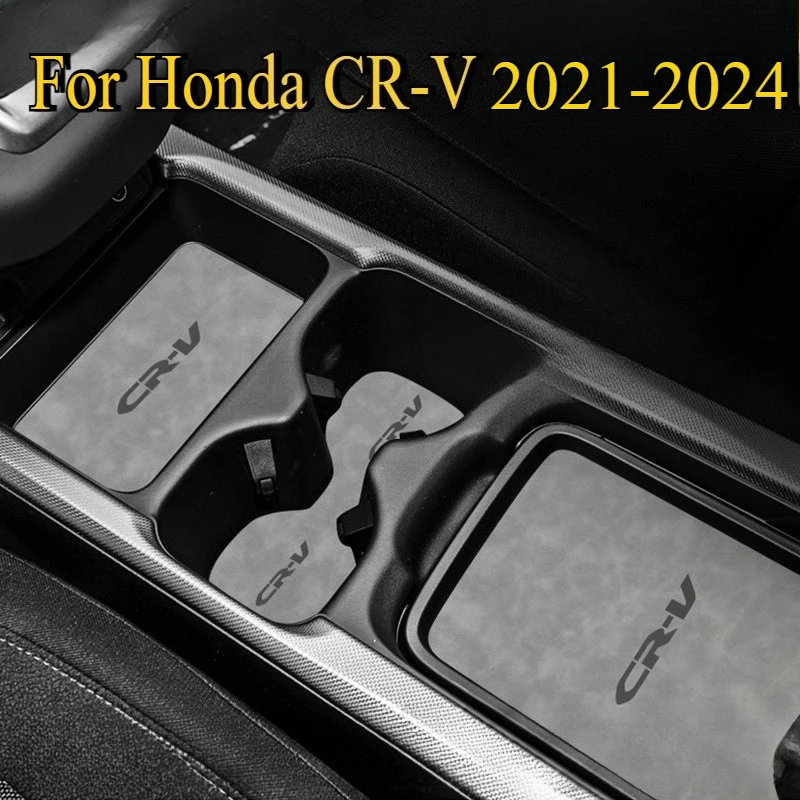 

​ ​ Для Honda CR-V 2021-2024 коврики для подстаканника с лазерной резкой-полный набор нескользящих вставок из ТПЭ, декоративные аксессуары для интерьера