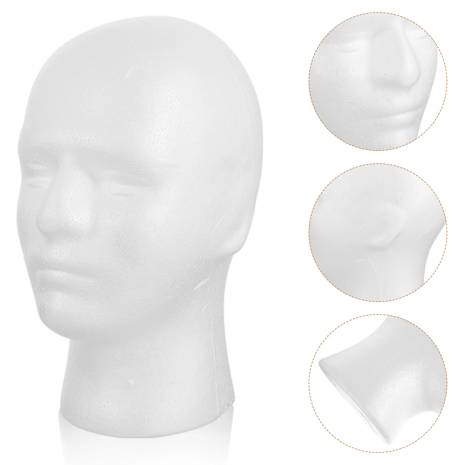 Mannequin Stand Display Model Foam Heads Male Hat Men Holder Manikin Maniquins Practical Show Hair Manican Bald Froth Size