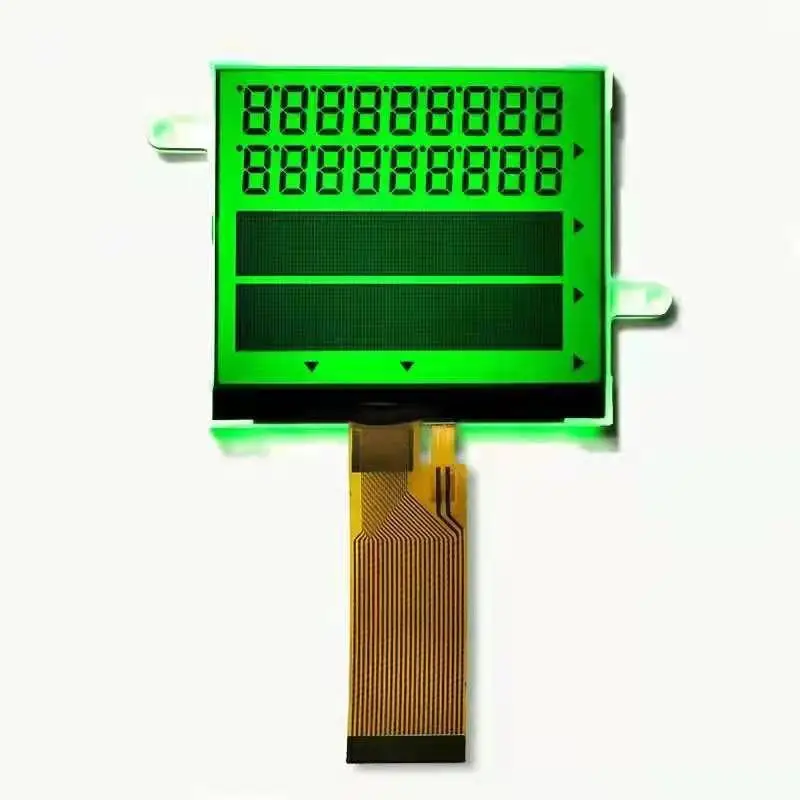 Pantalla de reloj de tubo digital LCD de 7 segmentos tipo TN, 4 bits, 8 palabras, código roto, pantalla LCD EDC190