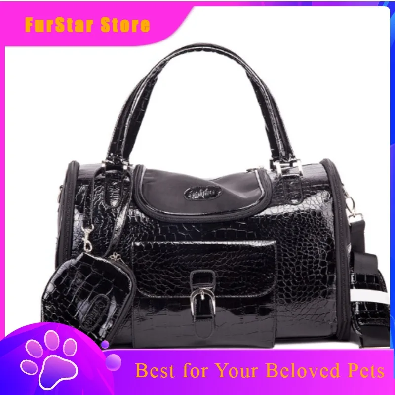 FurStarHoundstooth Carrying Chihuahua Handbag Luxury Small Dogs Carrier Backpacks For Dogs Puppy Tote Bags Small Backpack Pet Ba
