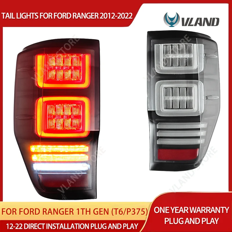 12-22 Ranger 1a generazione (T6/P375) Vland Fanali posteriori a LED con indicatori di direzione sequenziali (non adatti ai modelli statunitensi)