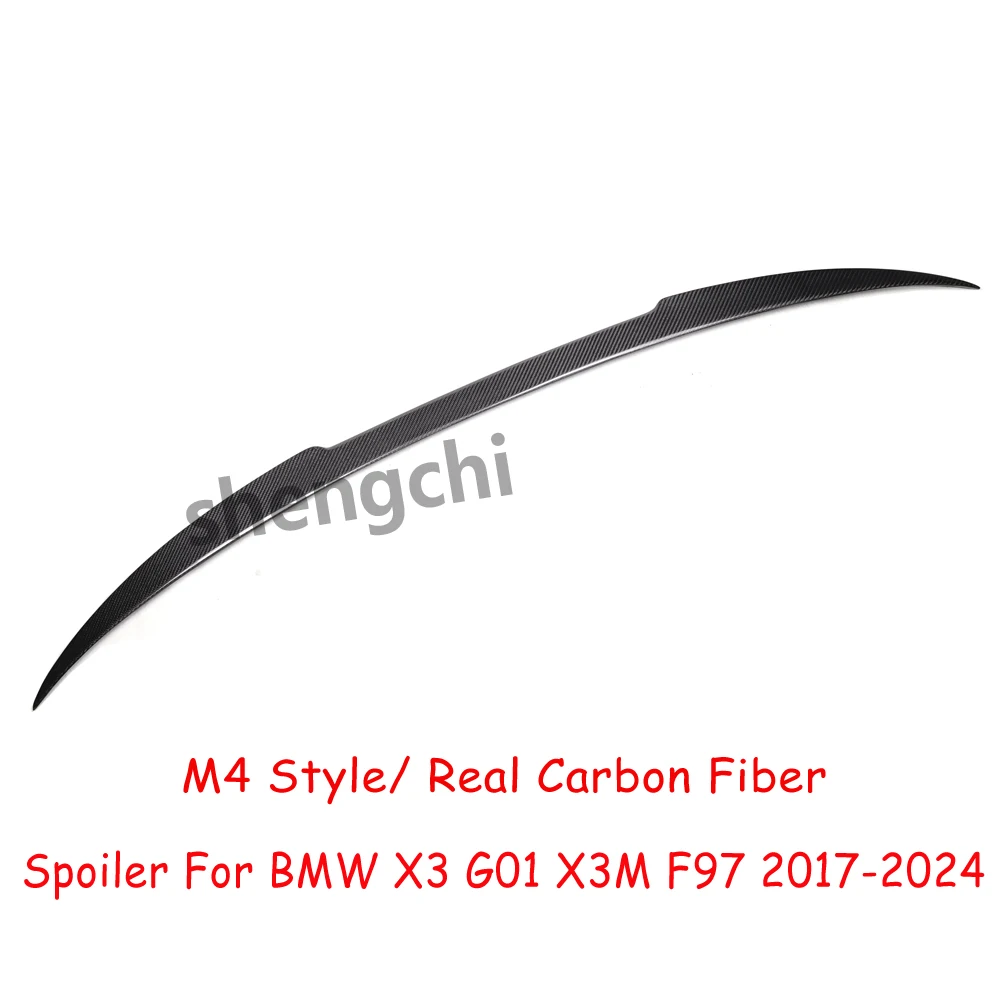 X3 G01 Carbon Fiber Rear Middle Tail Wing For BMW X3 G01 X3M F97 M4 Style Rear Trunk Spoiler Wings 2017-2024