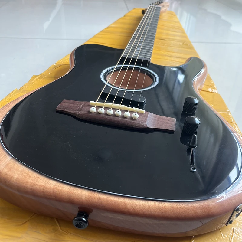 

Customized electric wood dual-purpose guitar, quality assurance, rock band, professional level, fast delivery.