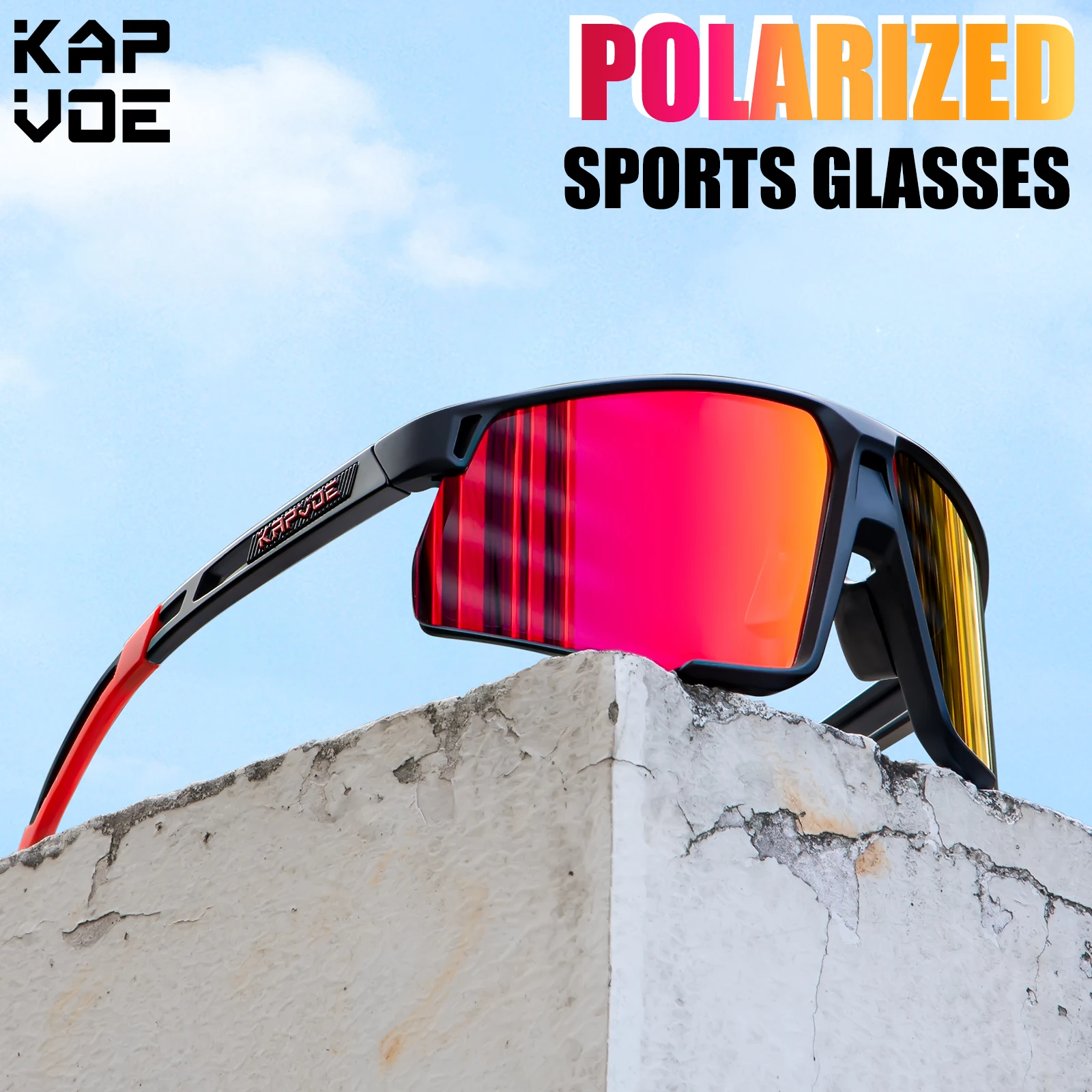 

KAPVOE New Polarized Cycling Sunglasses Men MTB Cycling Glasses Outdoor Sports Bike UV400 Goggles Women Bicycle Cycling Glasses