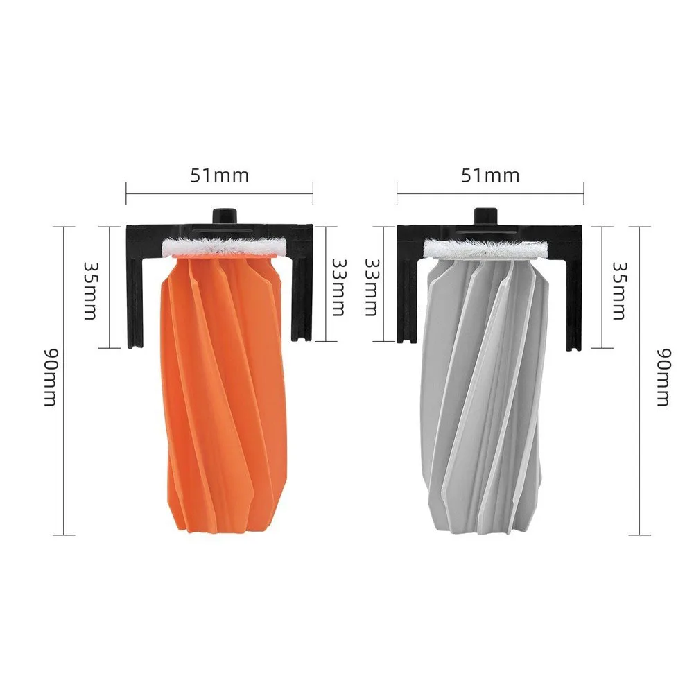 Rubber Roller Brush For DJI For ROMO For A2 P2 Robot Vacuum Cleaner Tangle-Free Main Brush Replacement Robot Sweeper Brush Parts