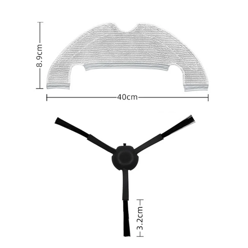 AB43-para Dreame D10S Plus Robot aspirador paños de fregona accesorio de Cepillo Lateral de trapo piezas de repuesto Kit de accesorios pieza de repuesto