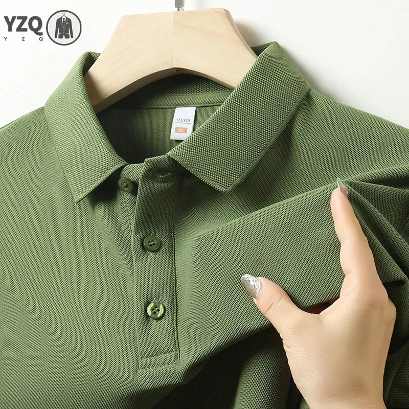 Men's Solid Color Casual Fashion Short Sleeved POLO Shirt Summer Comfortable Top