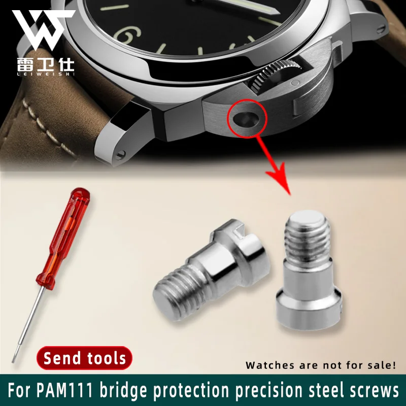 screw Watch Accessories For Panerai PAM441 PAM111 Side Bridge Protection Screw Stainless Steel Dial Ears Screw Head with Tools