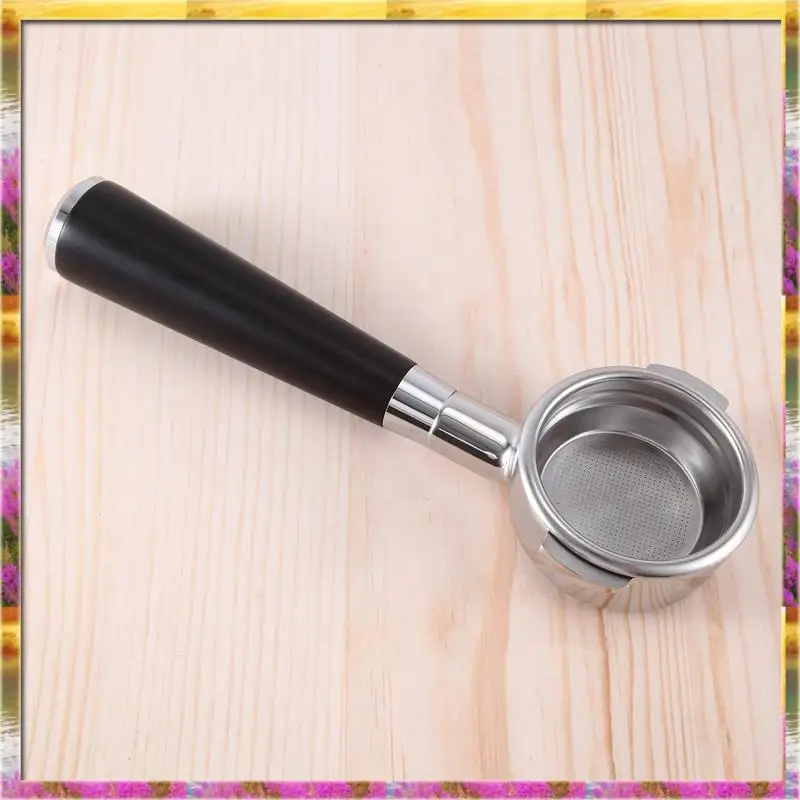 

Y26A New 58Mm Double Ear Coffee Machine Filter Holder E61 Bottomless Portafilter With Wooden Handle Coffee Machine Supplies Part