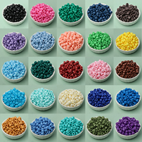 100pcs 200pcs 6x9mm Pony Beads Acrylic Large Hole Barrel Beads Solid Color Loose Spacer Beads DIY Handmade Beading Accessories