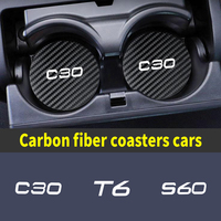 Car Coaster Non-Slip Mat Car Water Cup Auto Interior Anti-Slip Cup Pad Drink Holder For Volvo C30 C70 RDESIGN S40 S60 S80 S90 T6