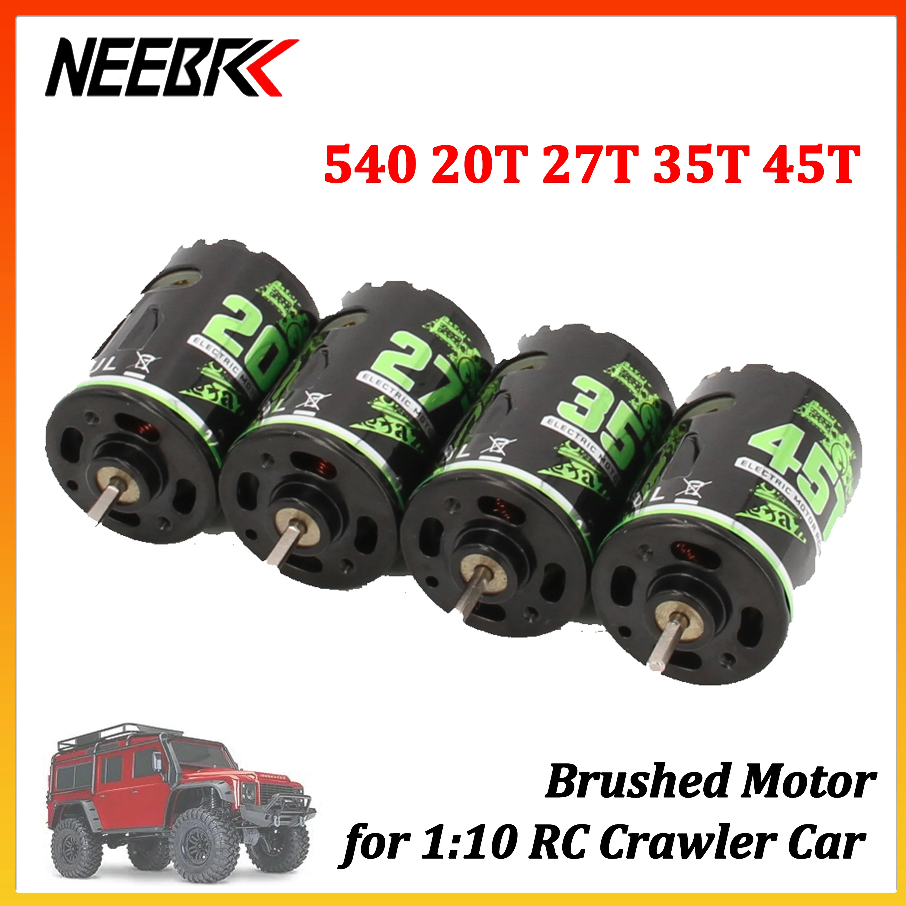 1/4 Stück NEEBRC 540 20T 27T 35T 45T Bürstenmotor für 1:10 RC Auto Crawler Wltoys Traxxas TRX4 Axial SCX10 HSP Tamiya Kypsho Redcat