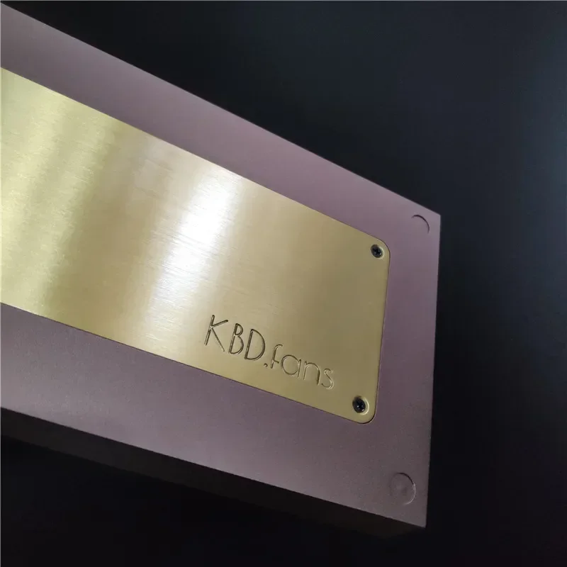 KBDFANS TOFU65 casing logam Keyboard aluminium CNC warna cokelat dengan bar berat