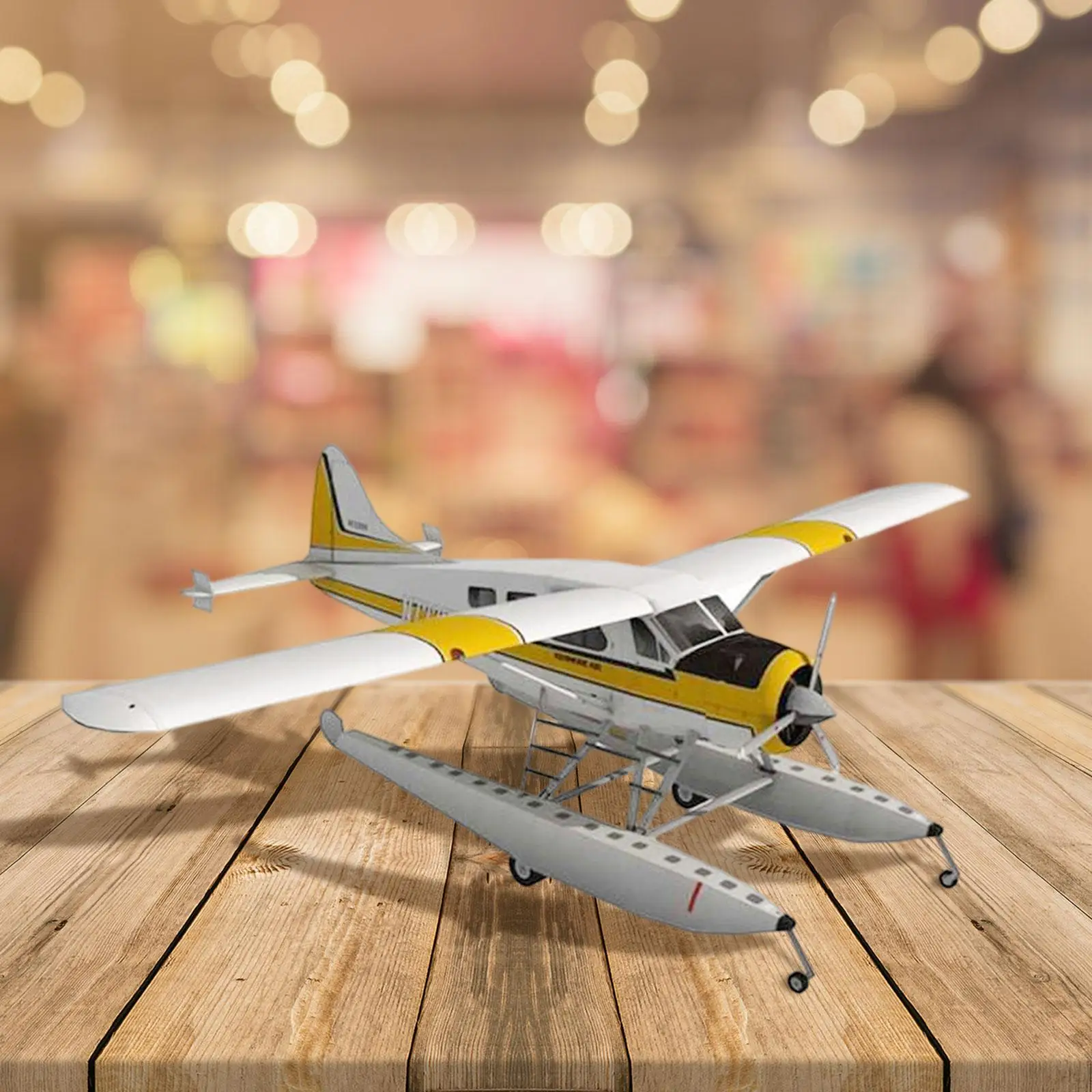 1:32 Seaplane Model, Paper Airplane Model Kits, Handmade Craft DIY Assemble Model Airplane for Gifts