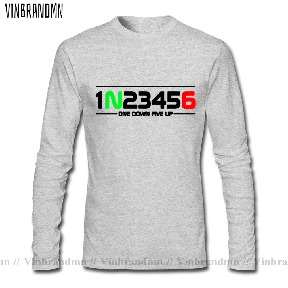 Fashion Motorbike Tshirt One Down Five Up 1N23456 Motorcycle Men Tshirt Ride Supermoto Bike Chopper Cotton Long sleeve Oversized