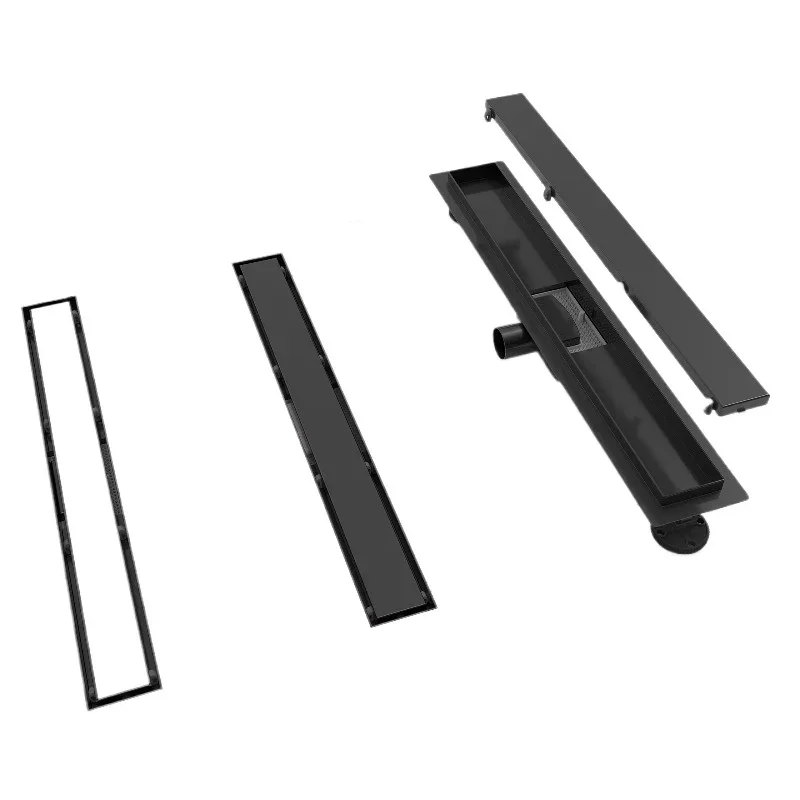

Dimensions New Design Linear Floor Drain Tile Insert Long Shower Drain Transverse Horizontal SS304 Bathroom