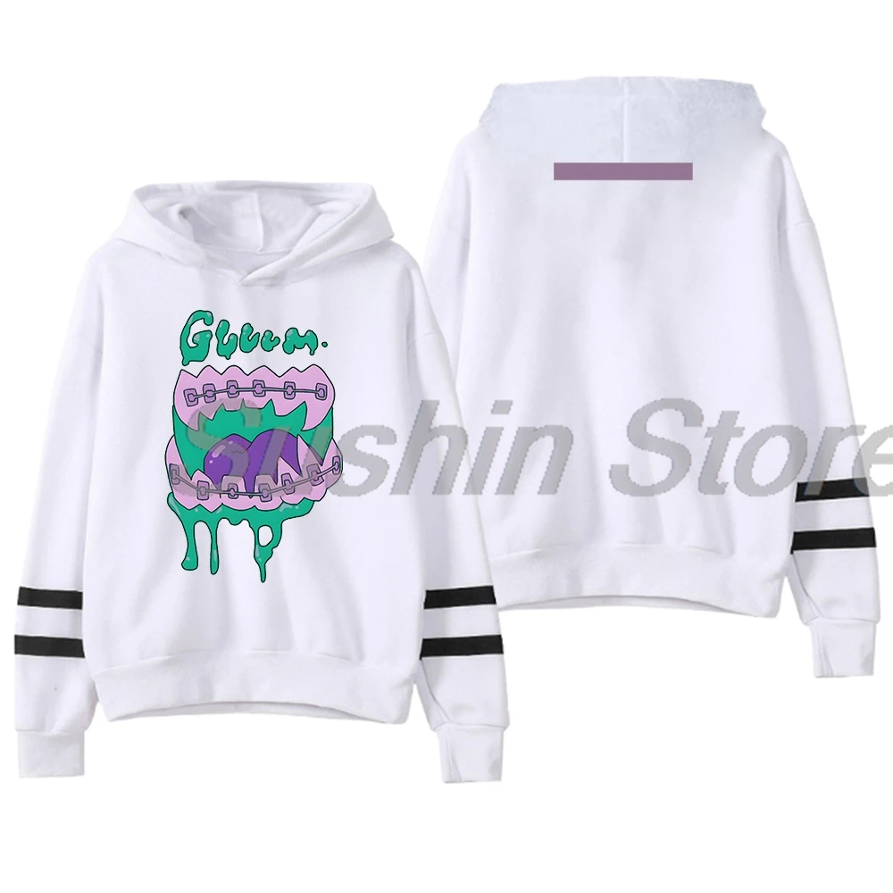 Jellyfish Can't Swim in the Night Anime Hoodie Pocketless Parallel Bars Sleeve Streetwear Men Women Sweatshirt Harajuku Clothes