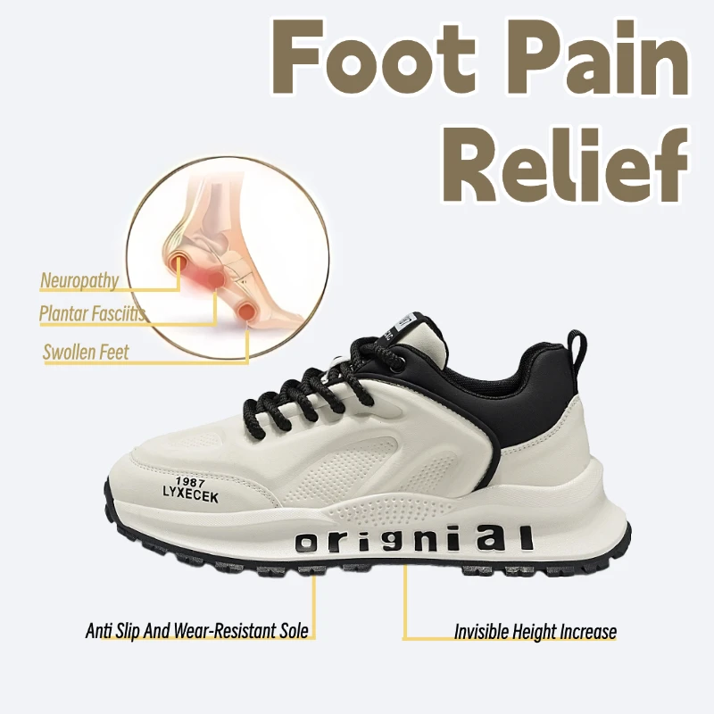 

LiveDay Casual Sneakers For Men Lightweight Comfortable Anti-Slip Abrasion Resistant Soft Outdoor Versatile Sport Shoes