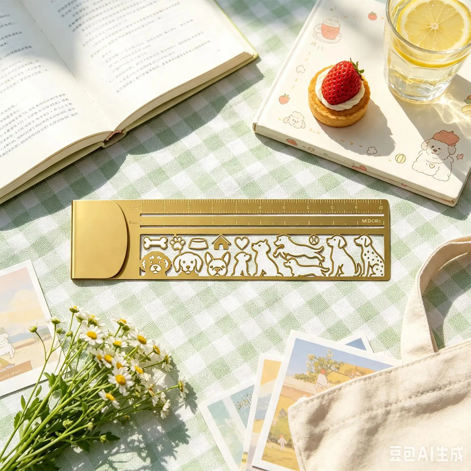 Cute Hollow Bookmark Page Marker With 10cm Scale Multi functional bookmark ruler with hollowed out for students readers