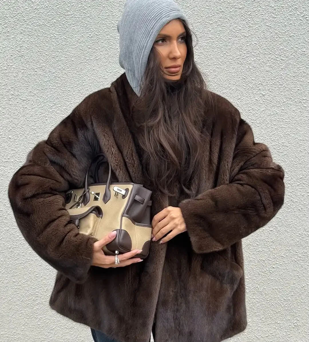 Women Solid Oversized Faux Fur Coat Shawl Collar Open Front Fluffy Thick Furry Jacket 2026 Loose Warm Winter Chic Streetwear New