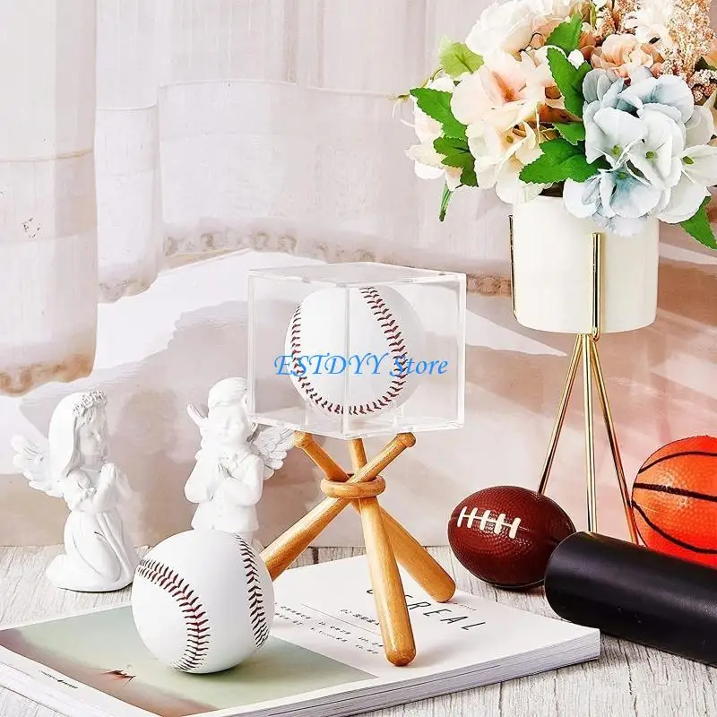 G6DE Clear Display for Case Baseball Cube Memorabilia Autograph Ball Protector Prefect to Display Official Size