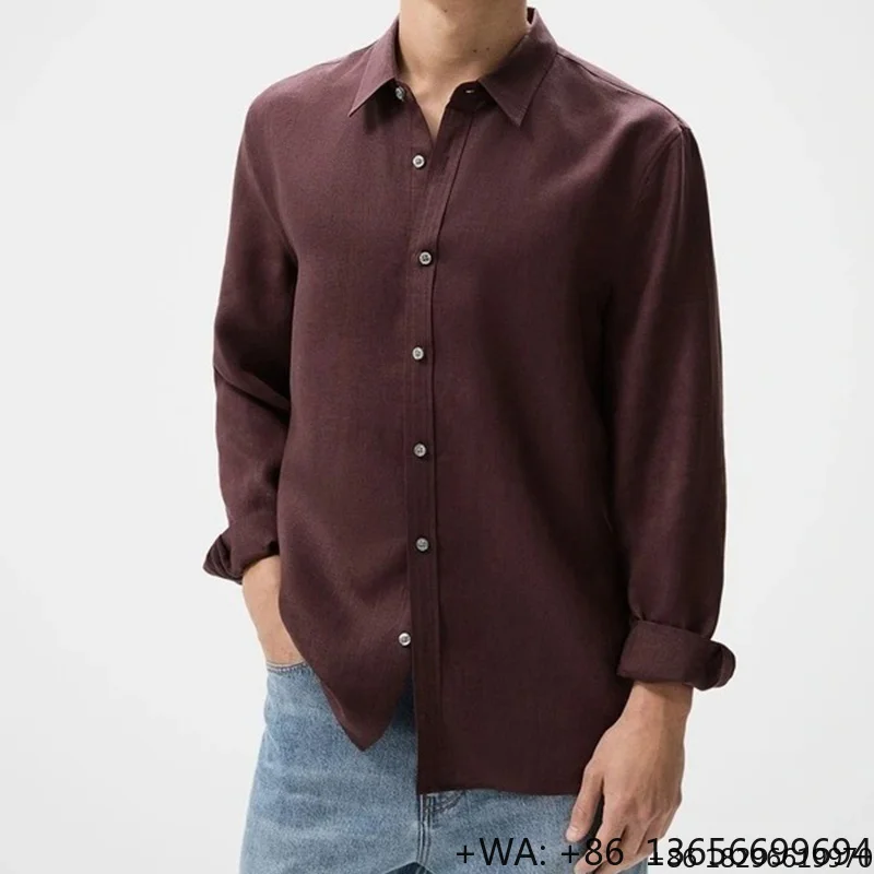 chemise-de-travail-brodee-et-imprimee-a-boutons-couleur-unie-protection-uv