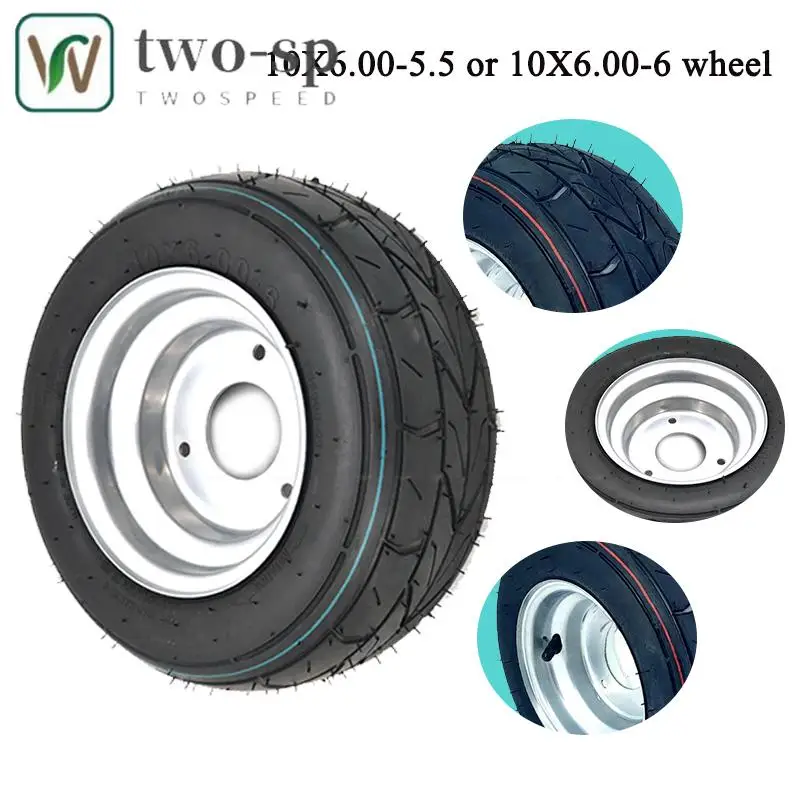 

10X6.00-5.5 10X6.00-6 Вакуумный ремень для шин с 3-отверстиями, электрическая ступица колеса для шин, модифицированная тележка для картинга, аксессуары для шин ATV