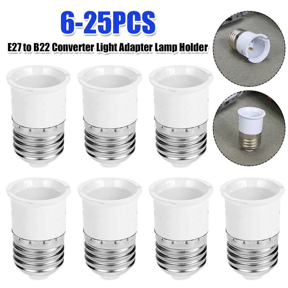 E27 to B22 Lamp Converter 130 Degrees Temperature Resistance Lamp Holder Adapter E27 to B22 Adapter Conversion Socket