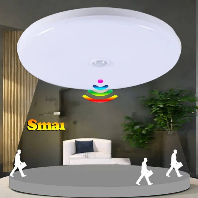 Sensor Lights Led Home Ceiling Decoration Veranda Lustre Indoor Aisle Ceiling Lamps Luminaire Round Chandelier LED Night Lights