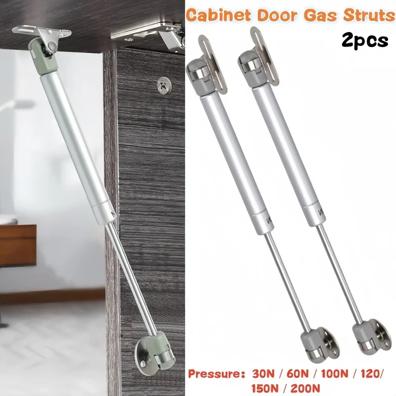 2PCS Copper Force Gas Spring Cabinet Hinge 3-20kg Gas Struts Door Lift Support Rod Hydraulic Kitchen Cupboard Door Shocks Buffer