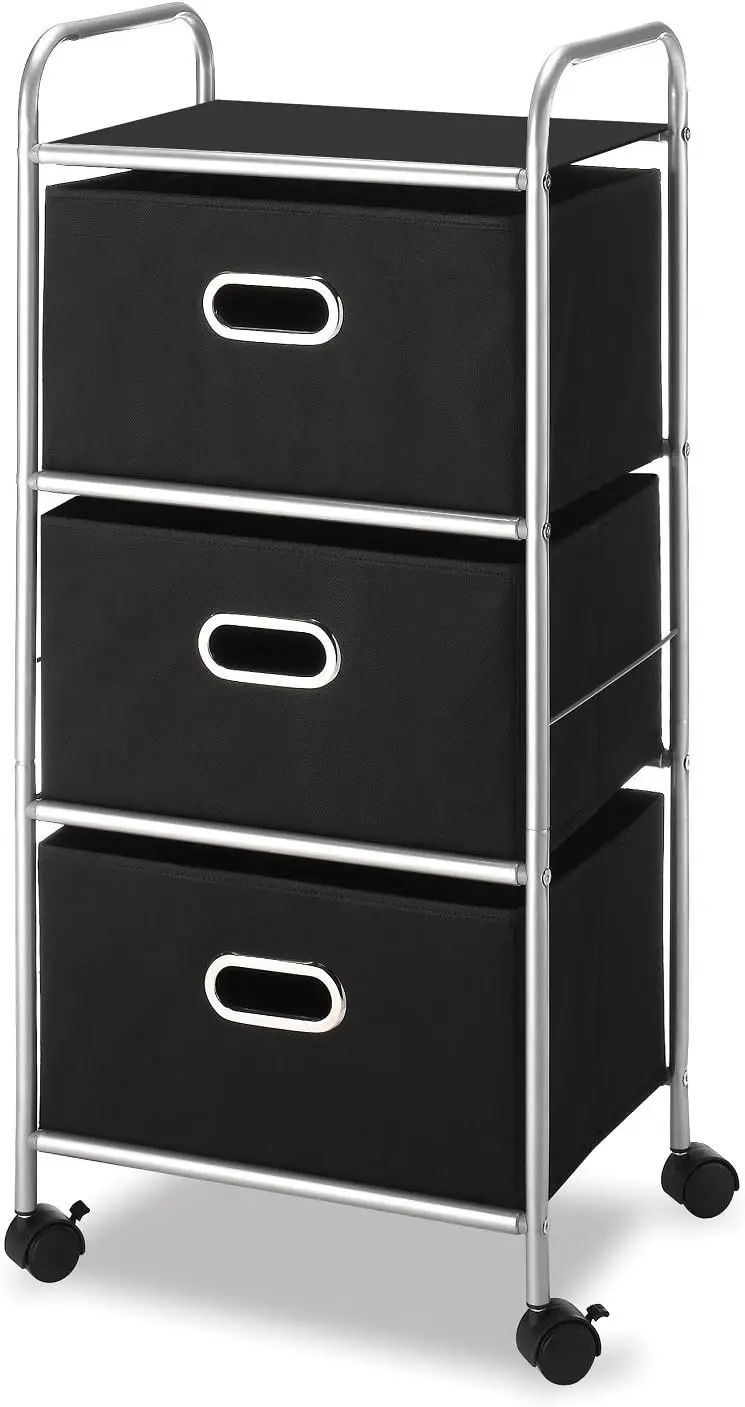 3 Drawer Rolling Cart - Home and Office Storage Organizer