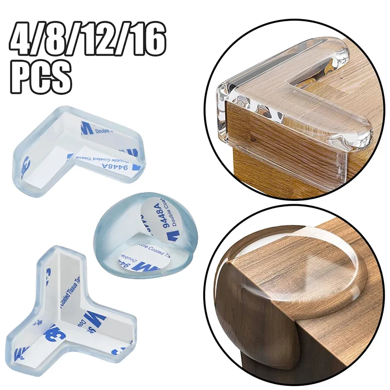 واقيات زوايا آمنة للأطفال - واقيات حواف الطاولة من السيليكون الناعم، شفافة وغير مرئية #1