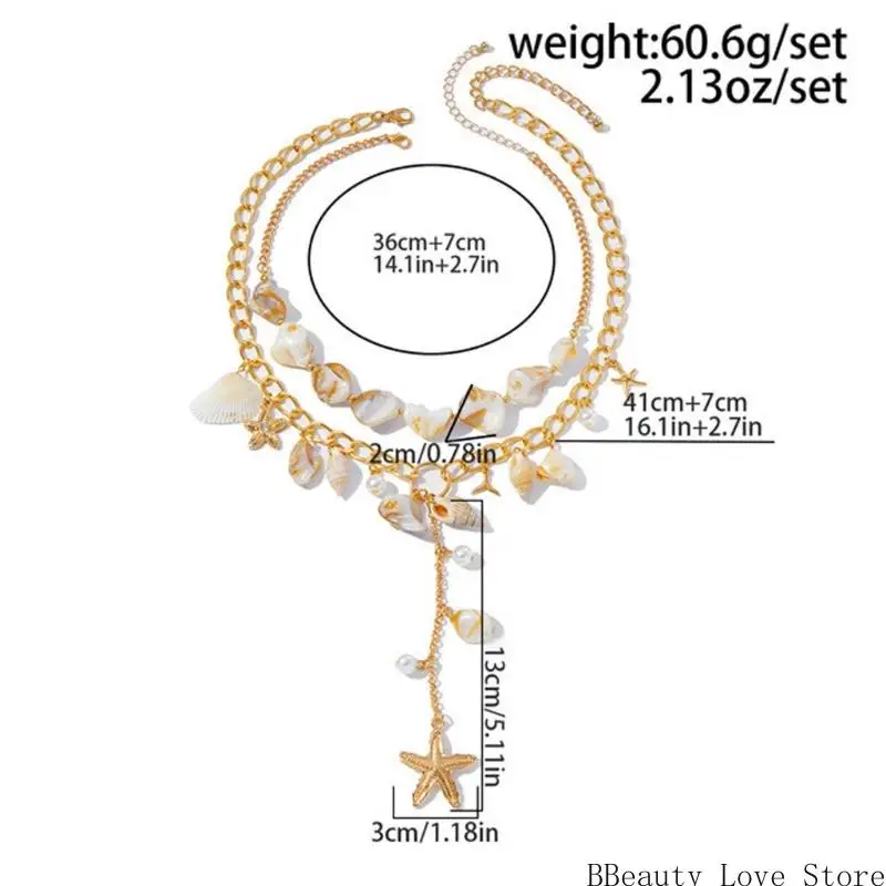 سلسلة قلادة قلادة من المألوف لسلسلة قابلة للتعديل لمجوهرات شاطئ الصيف #6