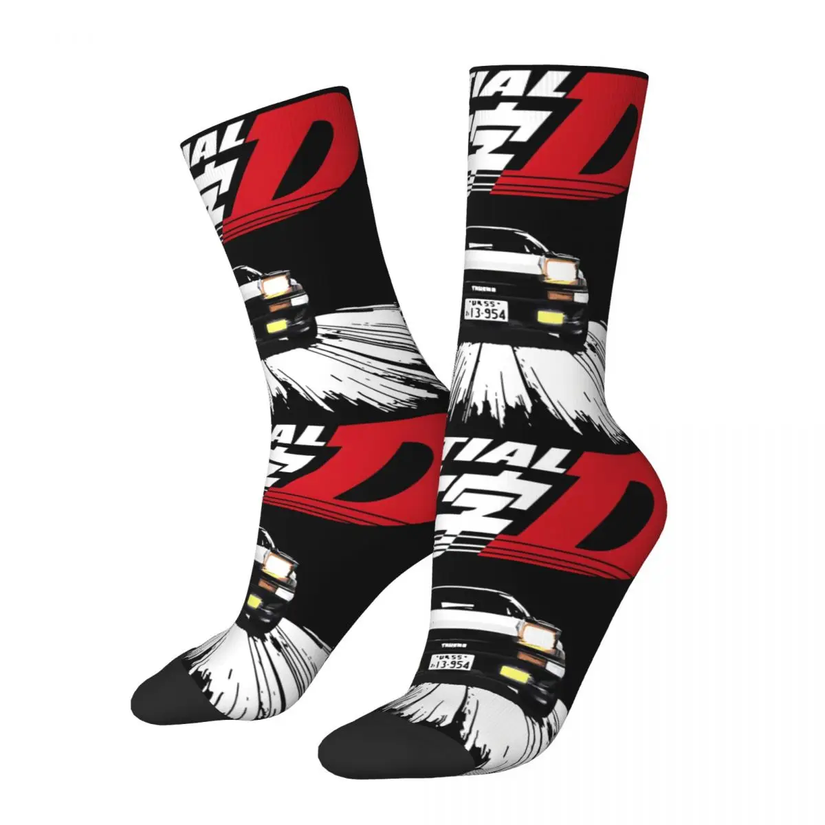 Vintage Y2k Initial D AE86 Men's compression Socks Unisex Initial D Street Style Seamless Printed Novelty Crew Sock