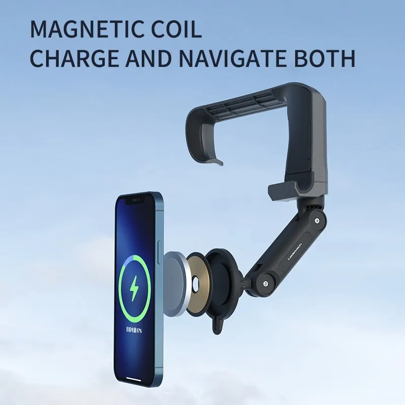 For Tesla Phone Holder Magnetic Model Y Model 3 15WFast Charging Hidden Bracket Phone Holder Under Screen Wireless Magnet Charge