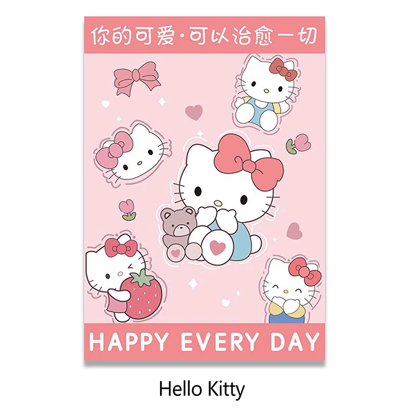 10 Sheets KT Cat Kuromi Strawberry Bear Pattern Gift Rose Packing Florist Bouquet Wrapping Material Flower Wrapping Paper